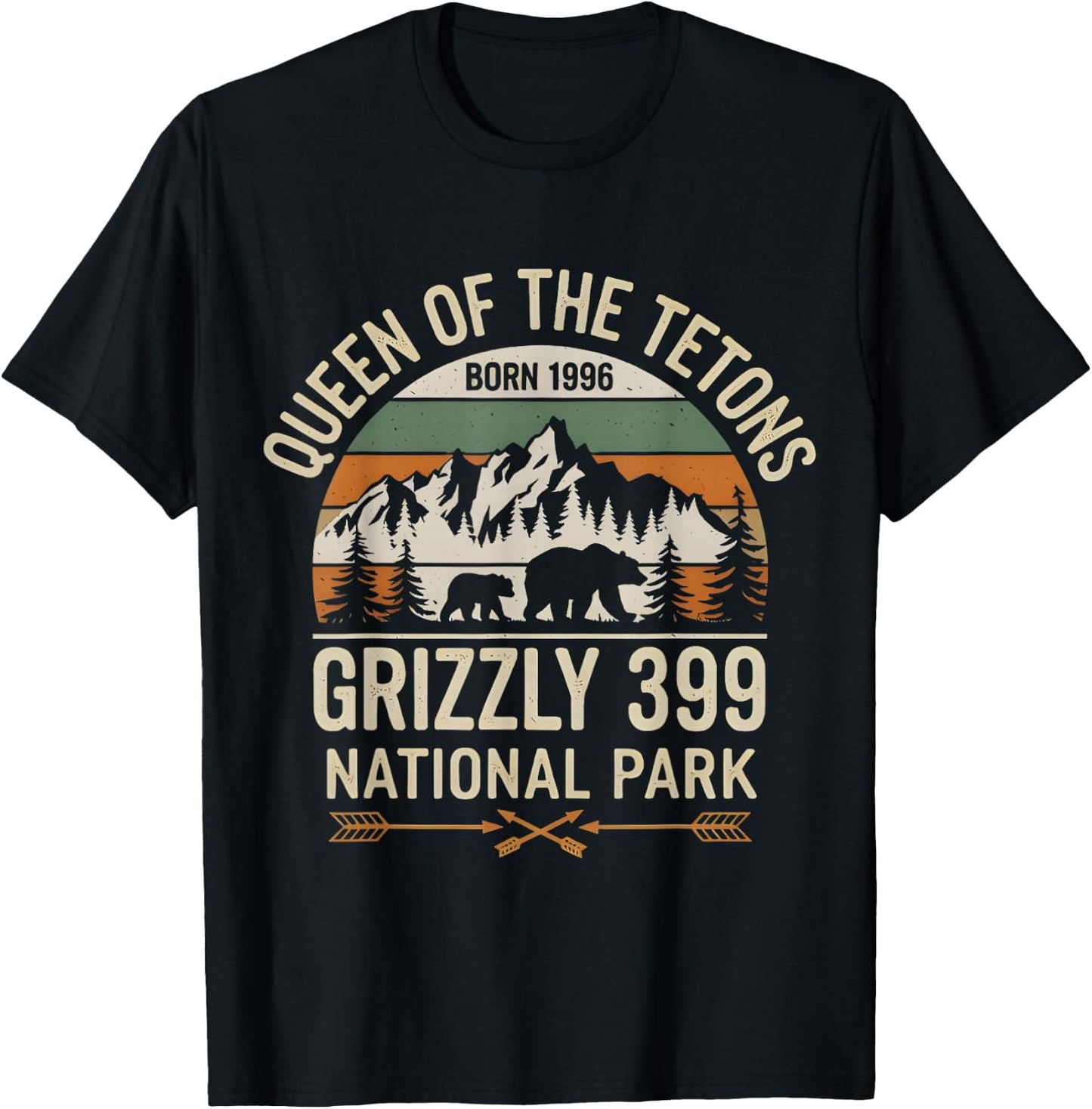 Queen Of The Tetons Grizzly 399 National Park Preserve T-Shirt - T-Shirt | Black