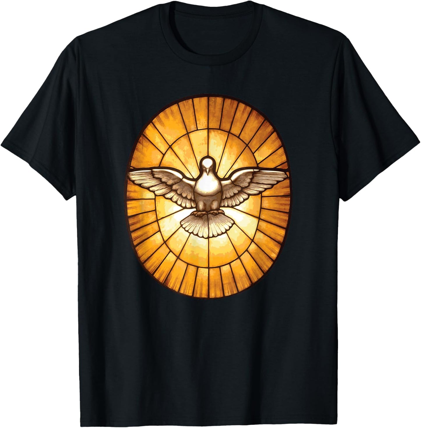 Holy Spirit Dove from St. Peter's Basilica Catholic T-Shirt - T-Shirt | Black
