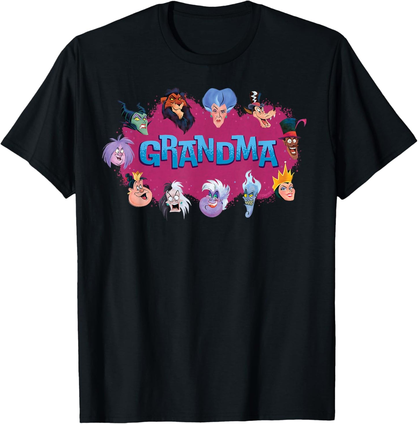 Disney Villain Squad Family Trip Vacation Reunion Grandma T-Shirt - T-Shirt | Black