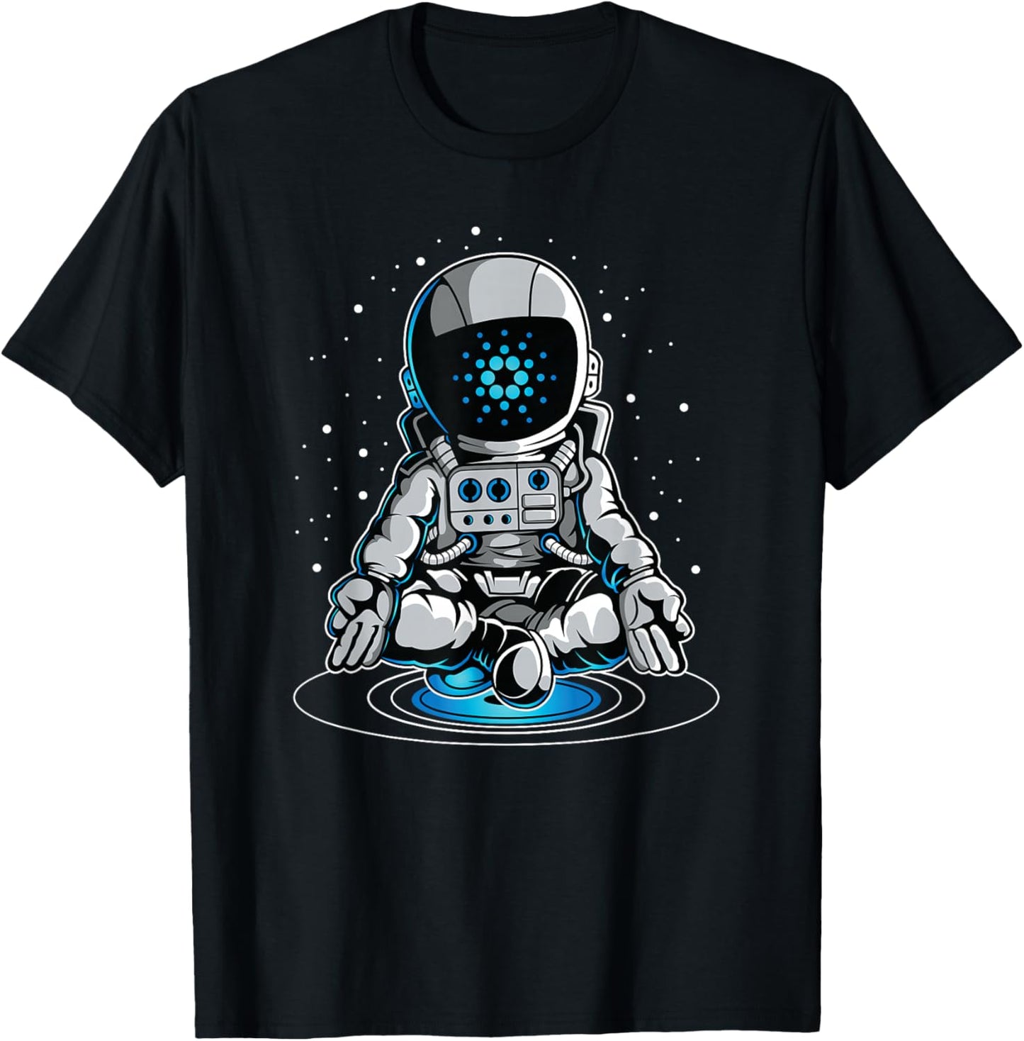 Cool Cardano Space Suite Shirt, ADA Coin Cryptocurrency T-Shirt - T-Shirt | Black