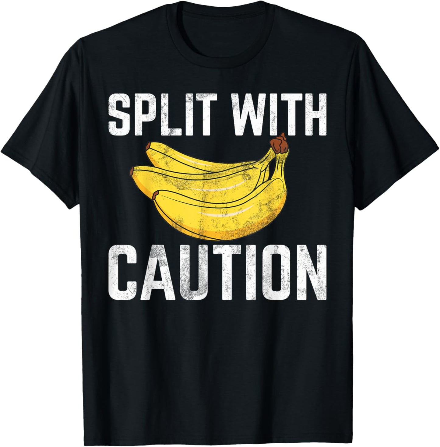 Split with Caution Banana T-Shirt - T-Shirt | Black