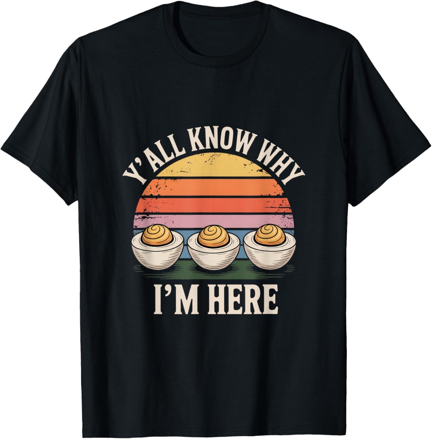 Thanksgiving Deviled Egg Retro Deviled Eggs Lover T-Shirt - T-Shirt | Black