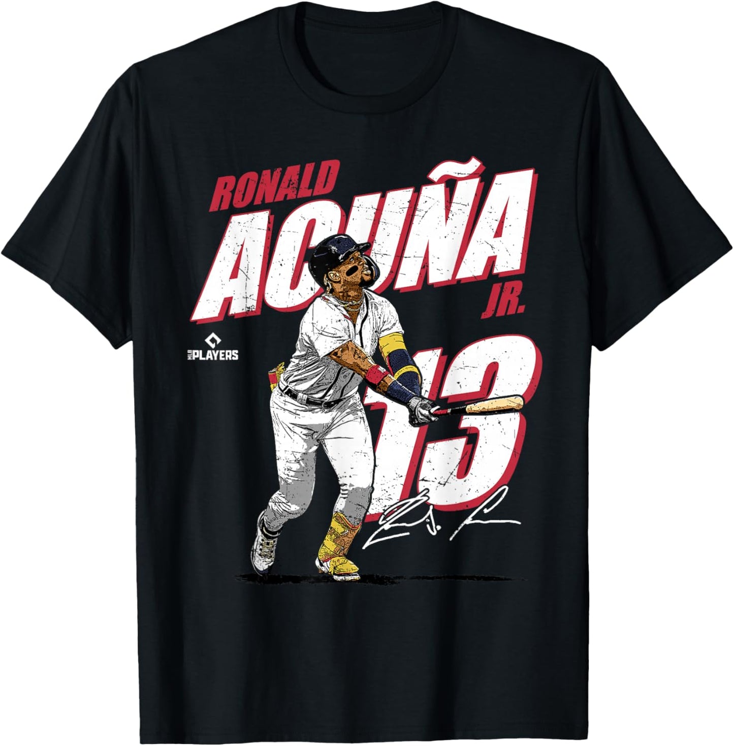 Ronald Acuna Jr. | Atlanta Baseball MLB Players | MLBRAC3001 T-Shirt - T-Shirt | Black