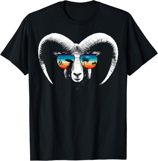 RAM Shirts With Glasses Sunglasses Retro Style T-Shirt - T-Shirt | Black