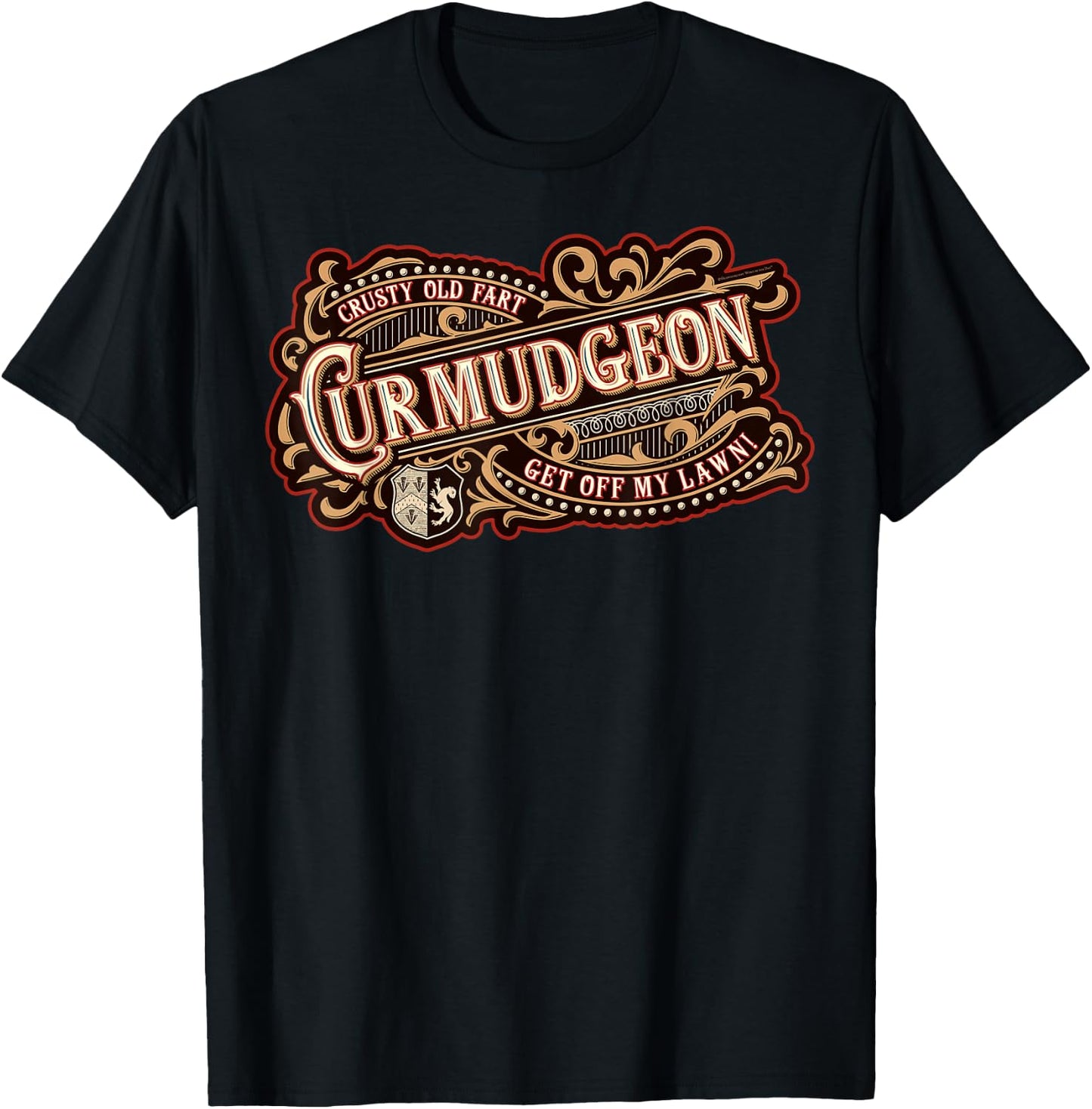 Curmudgeon - Crusty Old Fart - Get Off My Lawn! T-Shirt - T-Shirt | Black