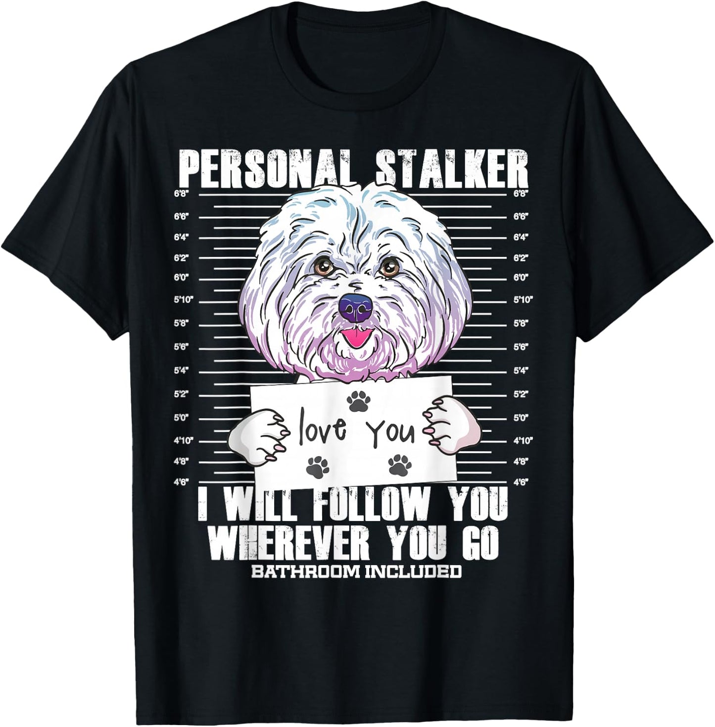 Funny Maltese Malshi Dog Quote Gift T-Shirt - T-Shirt | Black