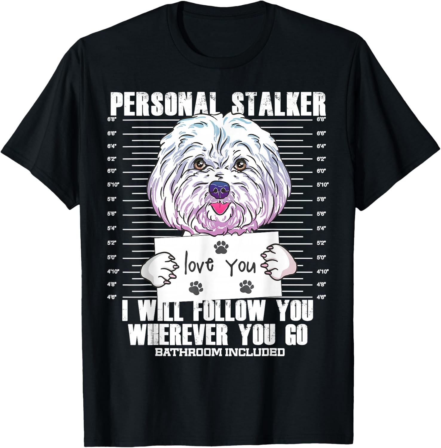 Funny Maltese Malshi Dog Quote Gift T-Shirt - T-Shirt | Black