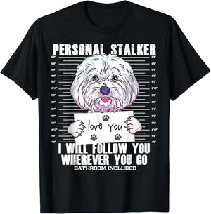 Funny Maltese Malshi Dog Quote Gift T-Shirt - T-Shirt | Black