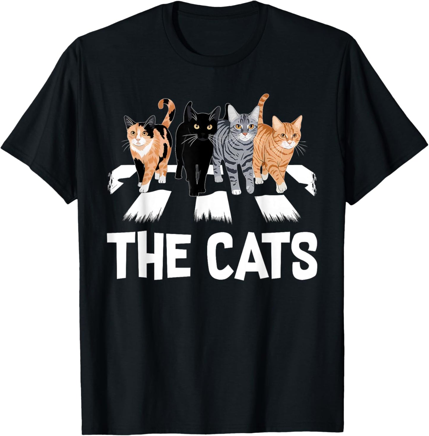 Cat Rock Music Funny Cat Lover , Women, Kids T-Shirt - T-Shirt | Black