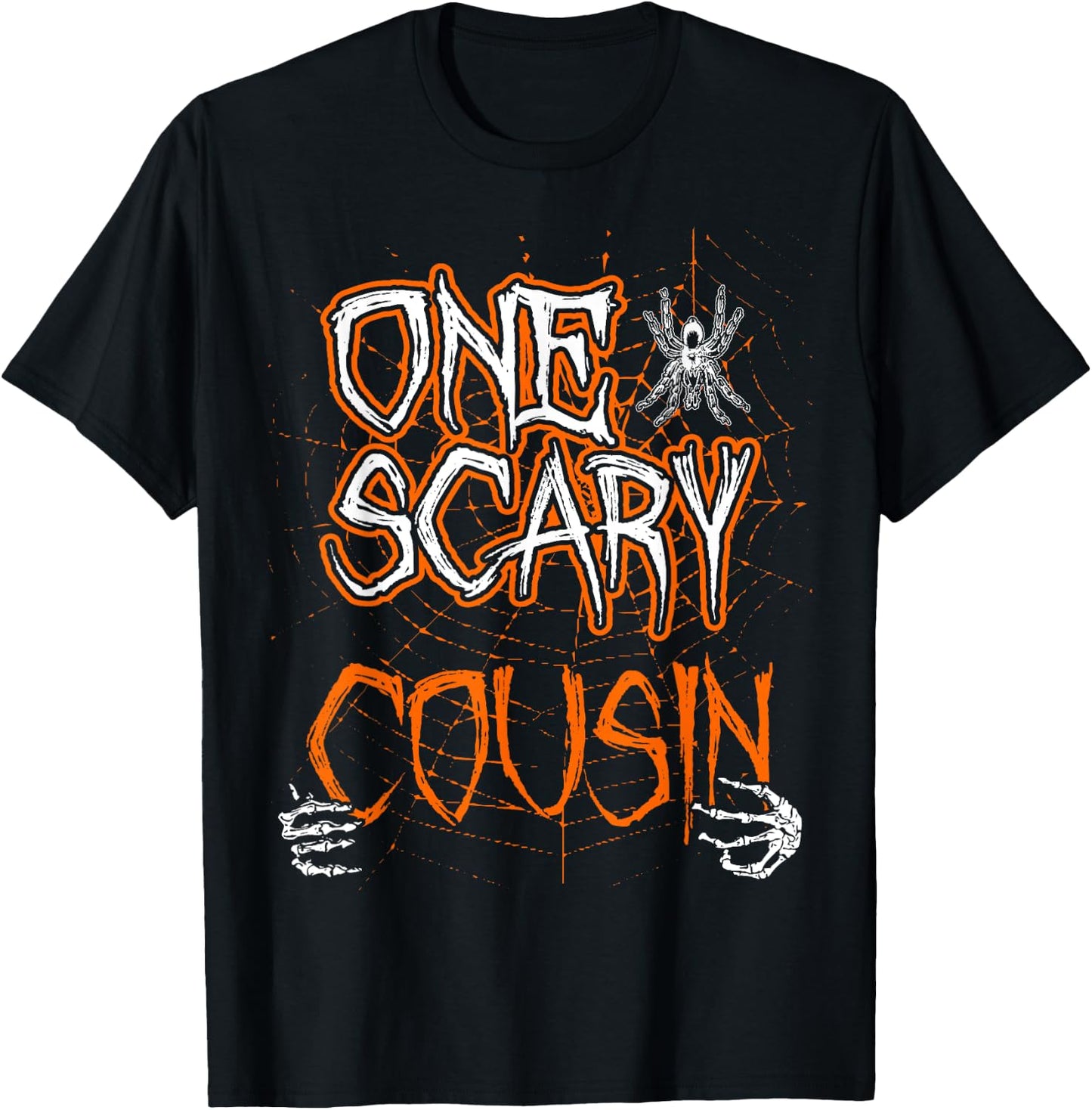One Scary Cousin Matching Family Halloween costume T-Shirt - T-Shirt | Black