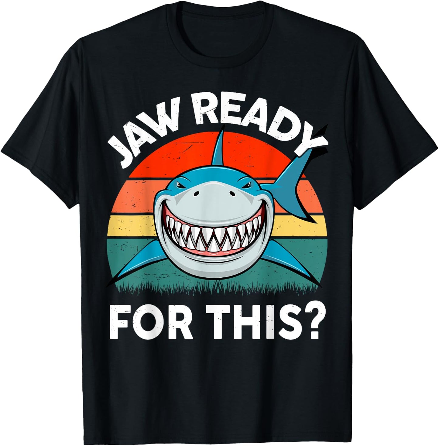 Great White Shark Jaw Ready For This? Toddler Boy Funny Kids T-Shirt - T-Shirt | Black
