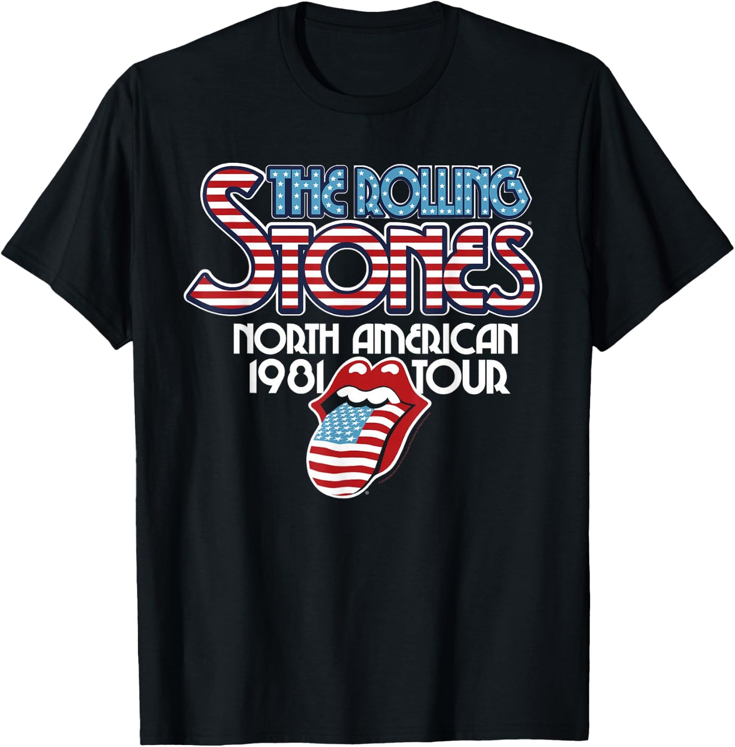Rolling Stones Official NA Tour 1981 T-Shirt - T-Shirt | Black