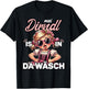 Dirndl Is In Wäsch Oktoberfest Trachtenshirt Damen Trachten T-Shirt - T-Shirt | Black
