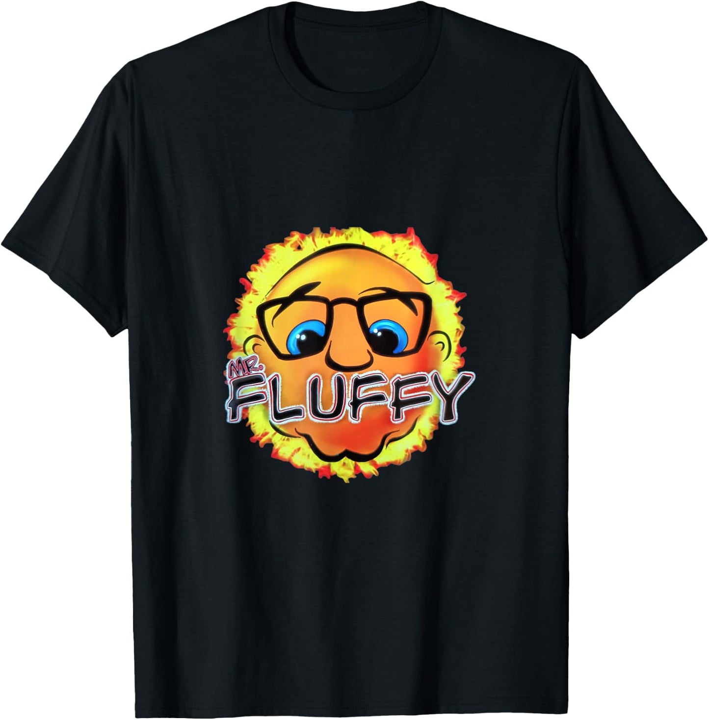 Mr Fluffy head T-Shirt - T-Shirt | Black