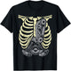 Car Engine Ribs Auto Mechanic Halloween Skeleton Men Dad T-Shirt - T-Shirt | Black