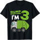 Kids Garbage Truck 3rd Birthday Boy Shirt, Trash Truck Toddler T-Shirt - T-Shirt | Black