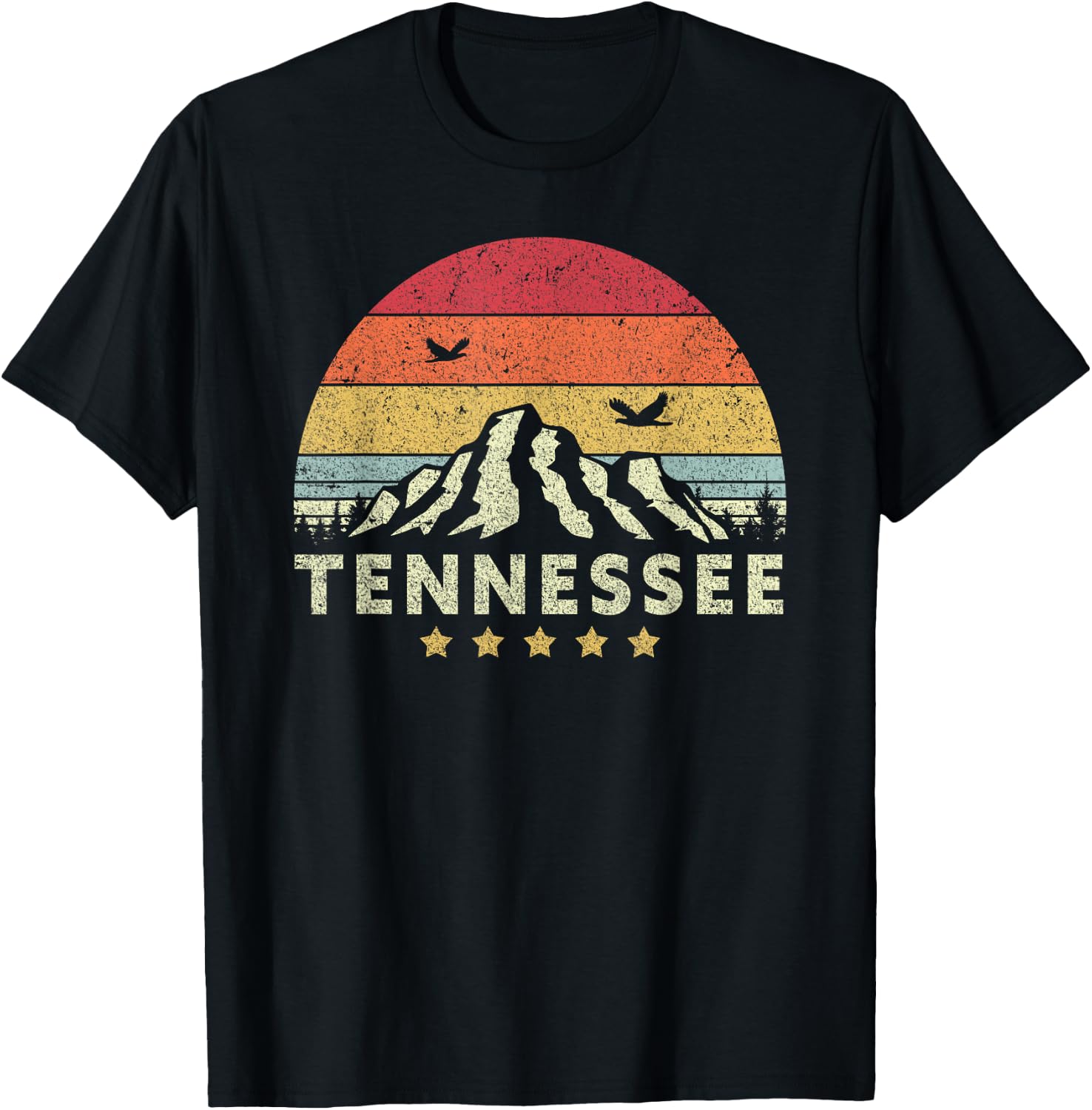 Tennessee Shirt. Retro Style TN, USA T-Shirt - T-Shirt | Black