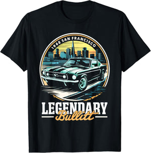 Legendärer Bullitt Muscle Oldtimer T-Shirt - T-Shirt | Black