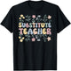 Groovy Substitute Teacher Flowers Sub Teacher Women Kids T-Shirt - T-Shirt | Black