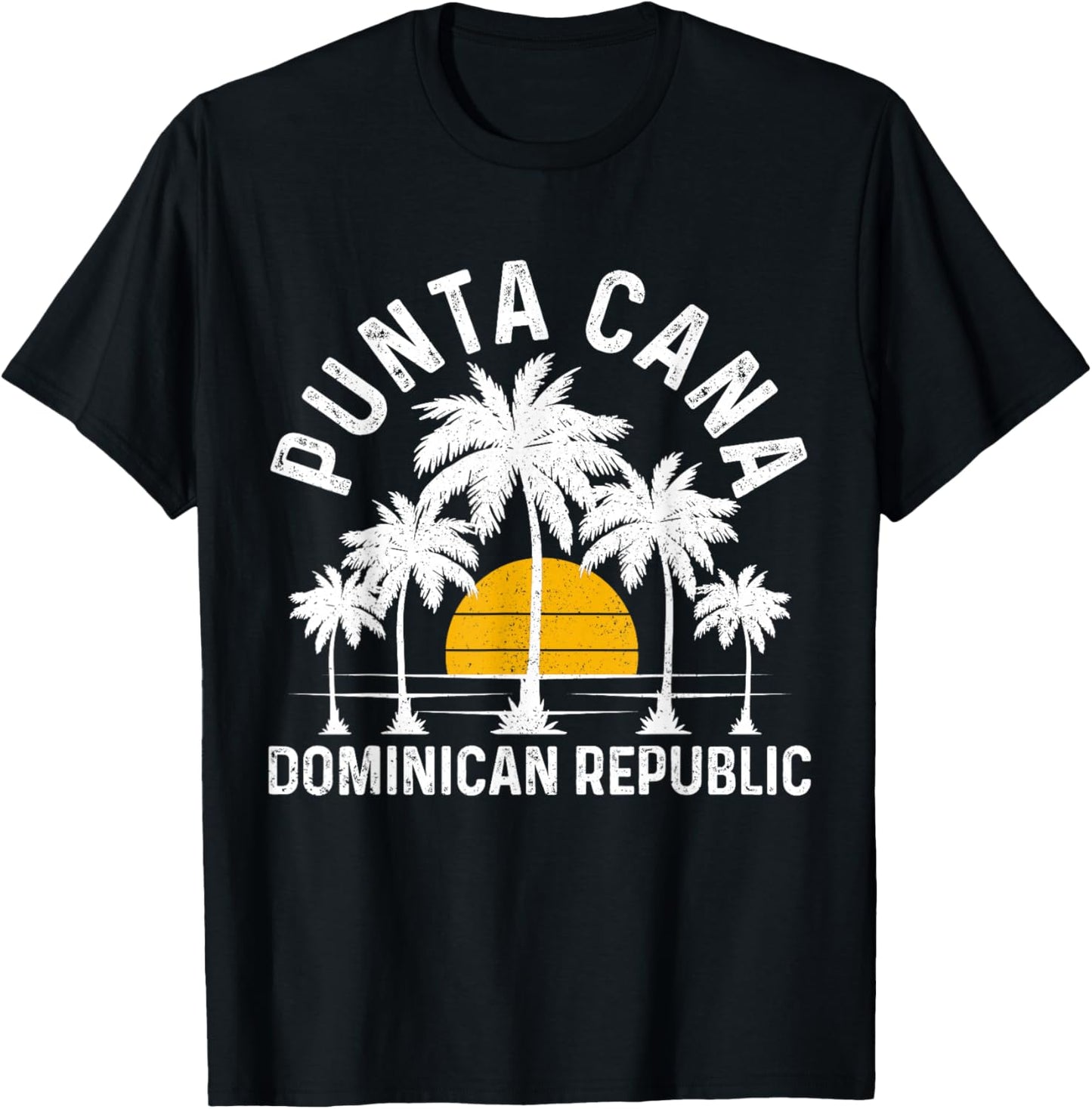 Punta Cana Dominican Republic Surfer Vintage T-Shirt - T-Shirt | Black