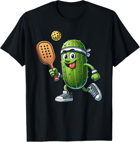 Funny Pickleball Player Paddleball Lover T-Shirt - T-Shirt | Black