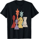 Retro Chess Piece Chess Shirts Boys Women Club Gift T-Shirt - T-Shirt | Black