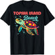 Topsail Island Beach NC Artistic Sea Turtle Retro T-Shirt - T-Shirt | Black