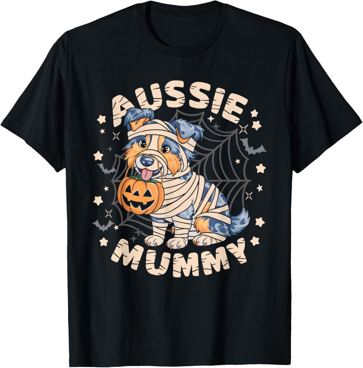 Australian Shepherd Costume Dog Lover Outfit Aussie Mummy Women Kids T-Shirt - T-Shirt | Black