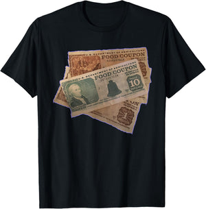 Foodstamp Graffiti Throwback Classic Gift Hiphop EBT 90s T-Shirt - T-Shirt | Black