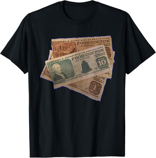 Foodstamp Graffiti Throwback Classic Gift Hiphop EBT 90s T-Shirt - T-Shirt | Black