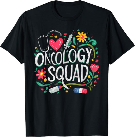 Oncology Squad Oncology Nurse Squad Oncology Crew T-Shirt - T-Shirt | Black