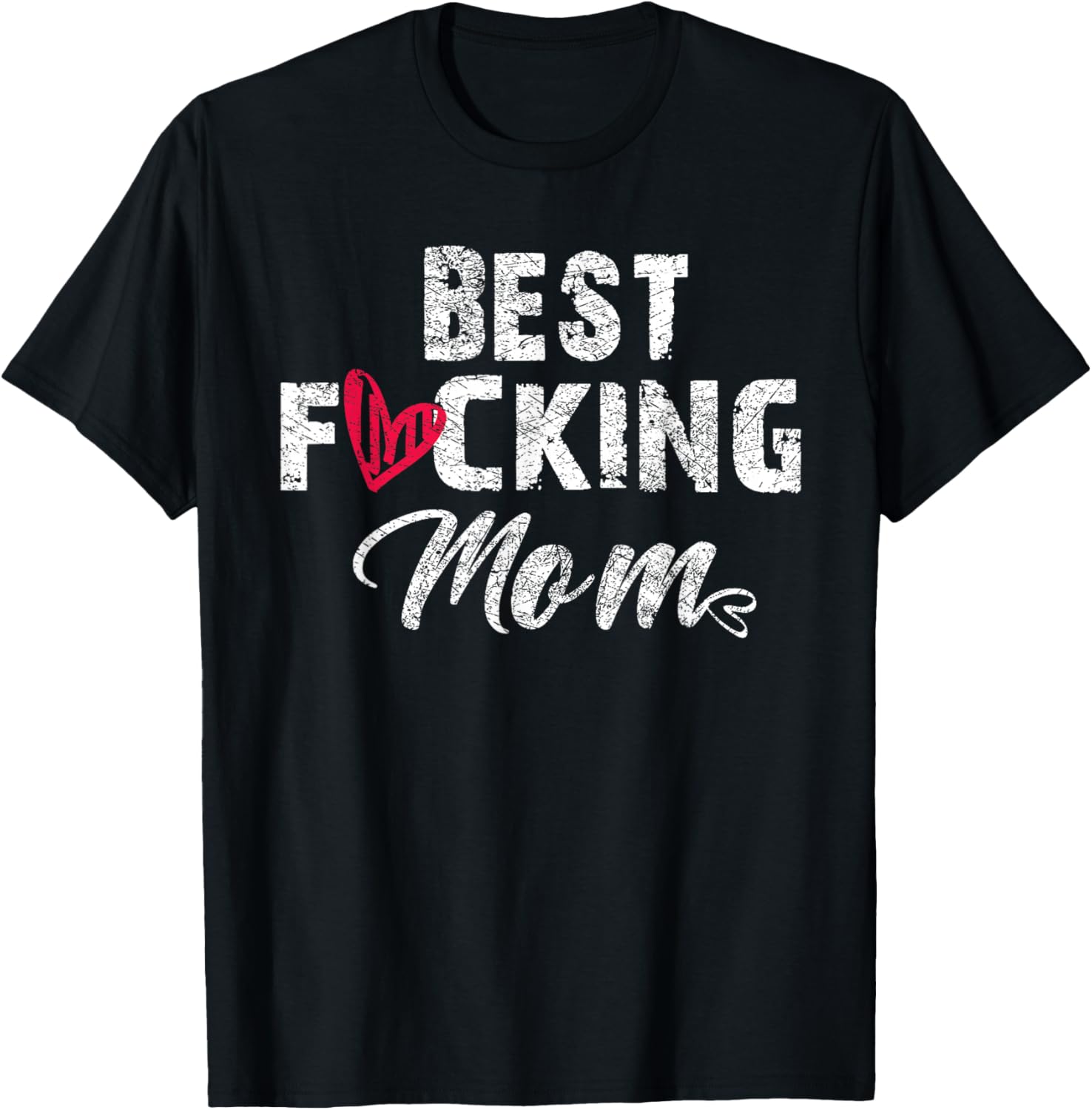 Retro Mother's Day Best Fucking Mom Funny T-Shirt - T-Shirt | Black