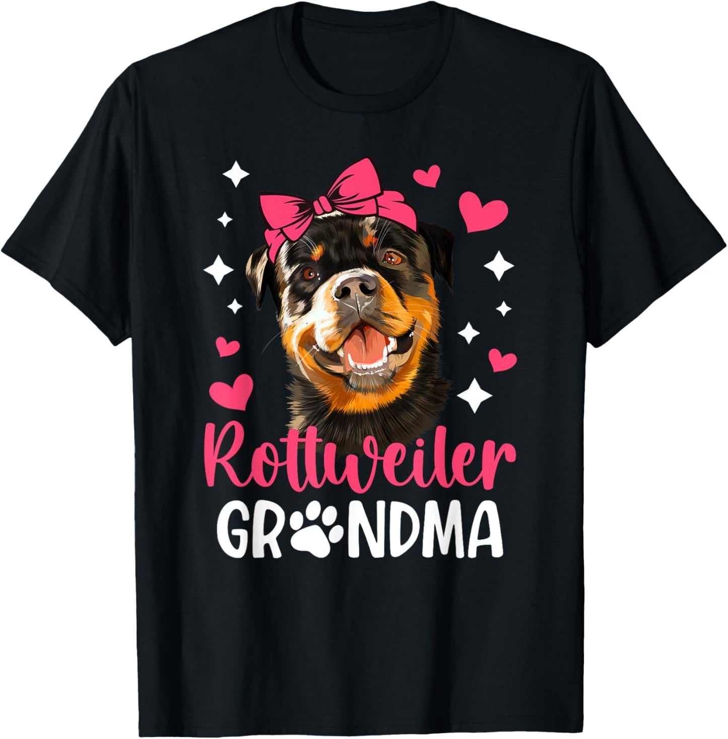 Rottweiler Grandma Rottie Grandma Cute Rottie Grandmother T-Shirt - T-Shirt | Black