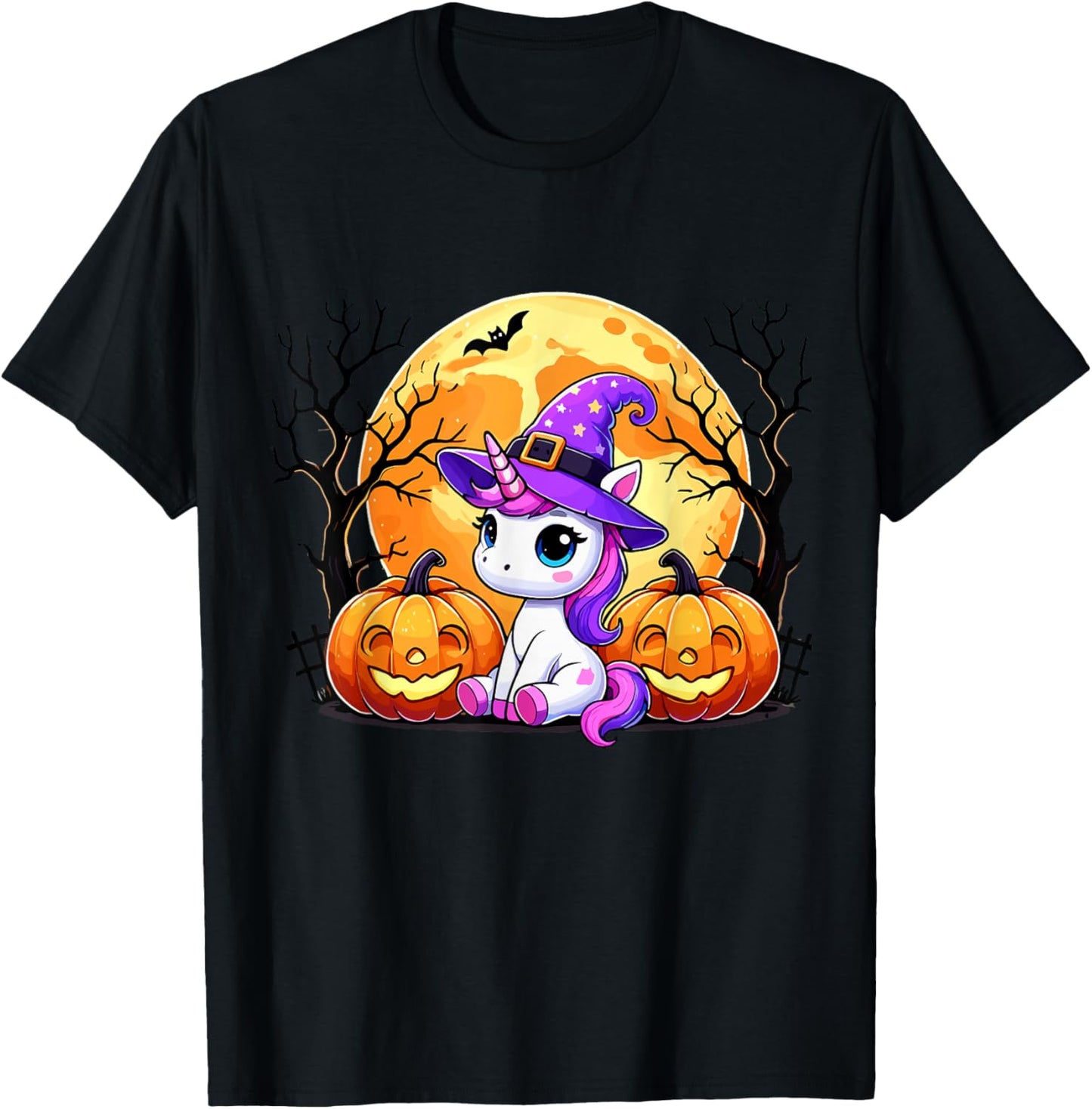 Cute Unicorn Halloween T-Shirt - T-Shirt | Black