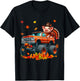 Pig Cosplay Turkey On Monster Truck Thanksgiving Farmer T-Shirt - T-Shirt | Black