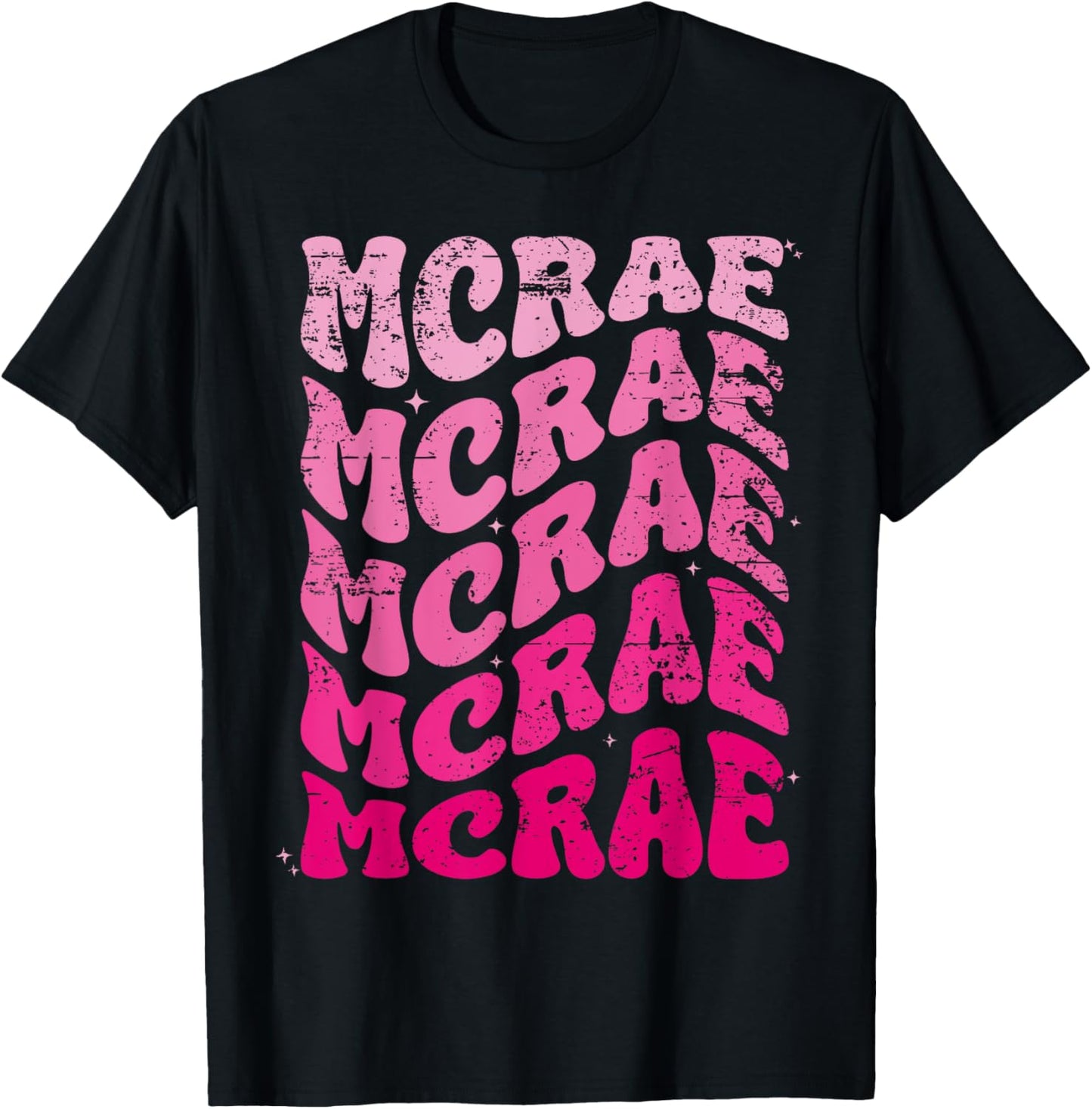 MCRAE Personalized Name I love MCRAE 70's Vintage T-Shirt - T-Shirt | Black