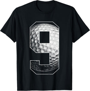 Kids 9th Birthday Boy Golf Player Golf 9 Years Old T-Shirt - T-Shirt | Black