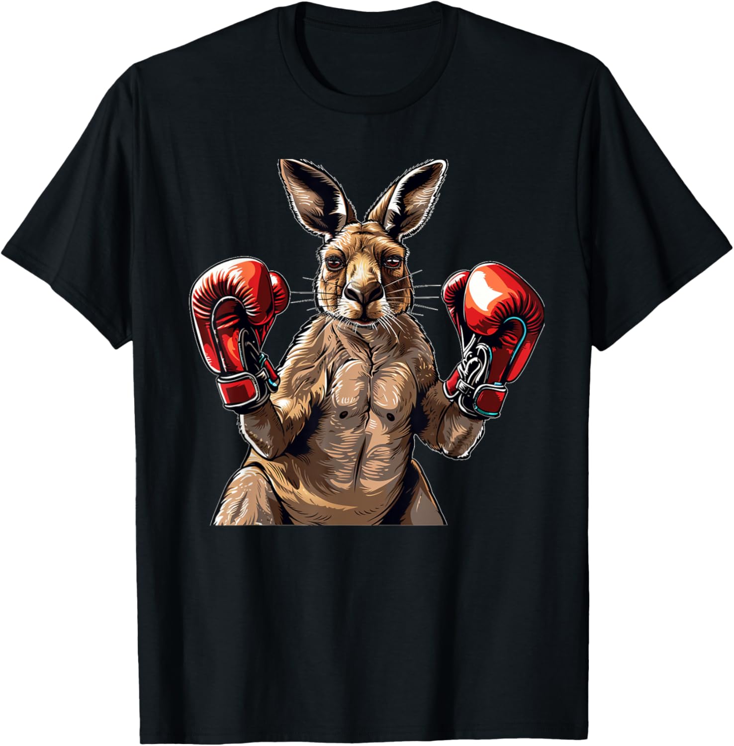 Cool sport Kangaroo with punching mitts T-Shirt - T-Shirt | Black