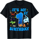 It's My 1st Birthday Party Ocean 1 Years Old Sea Fish B-Day T-Shirt - T-Shirt | Black