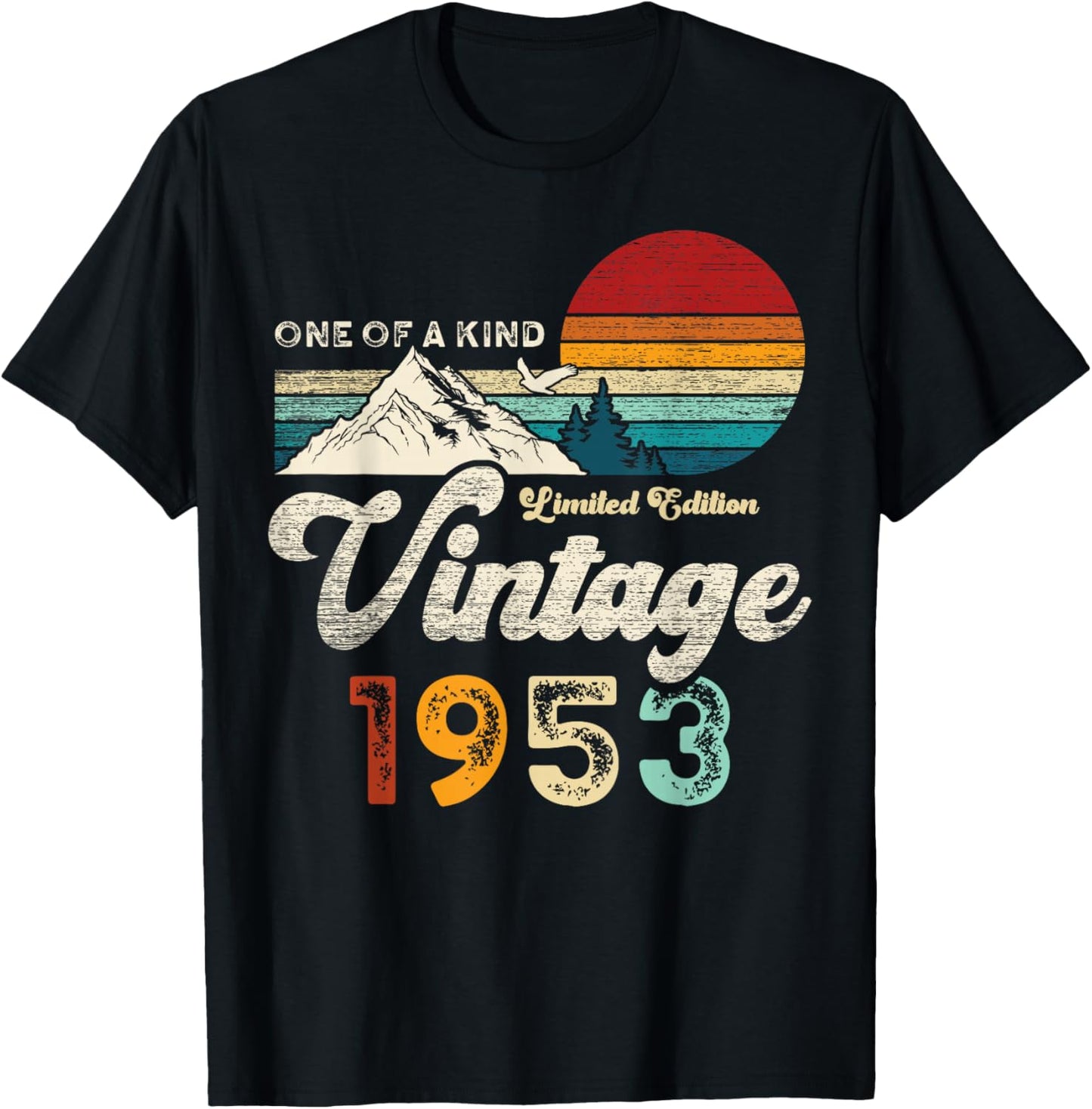 Vintage 1953 Montagnes Aigle Retro 73e Anniversaire T-Shirt - T-Shirt | Black