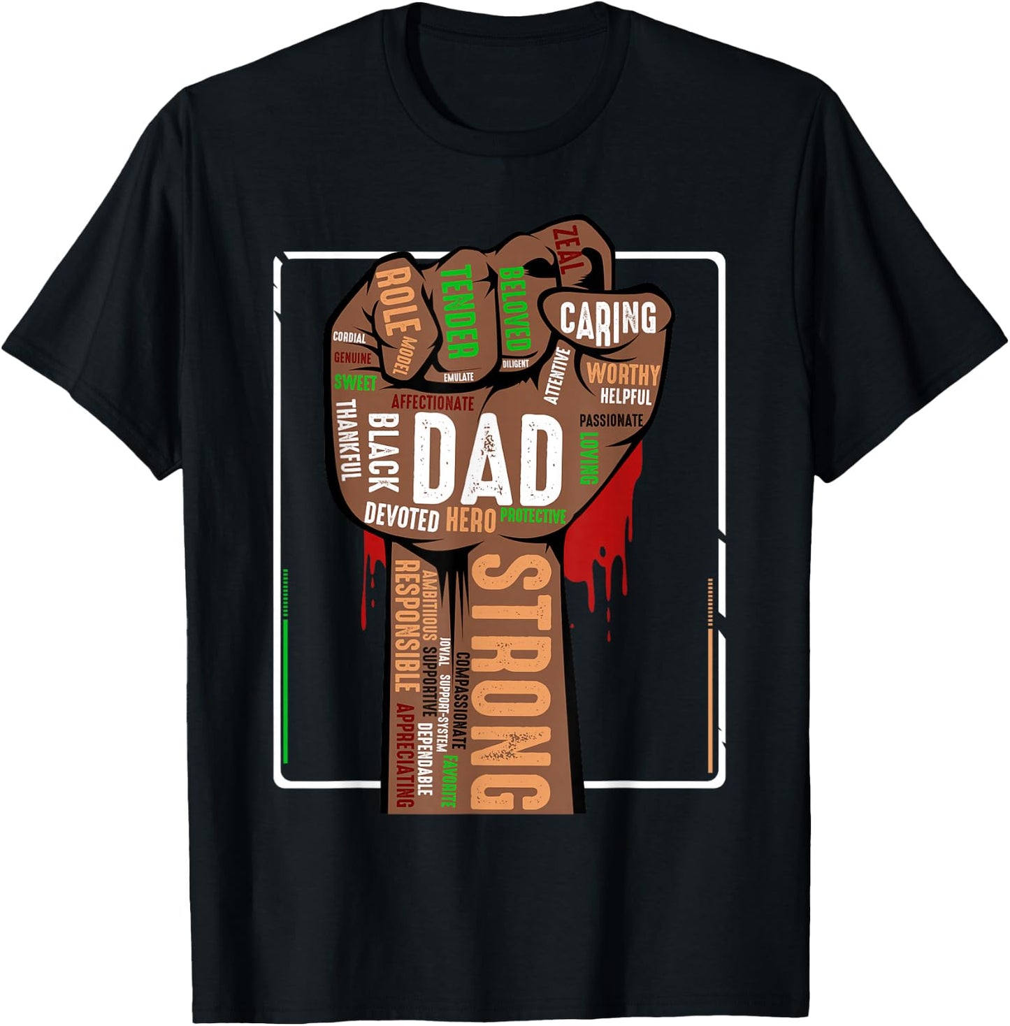 Black Dad African American Melanin Pride Black History Month T-Shirt - T-Shirt | Black