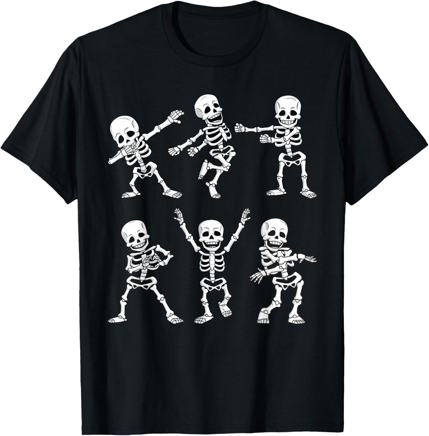 Dancing Skeletons Dance Challenge Boys Girl Kids Halloween Small T-Shirt - T-Shirt | Black