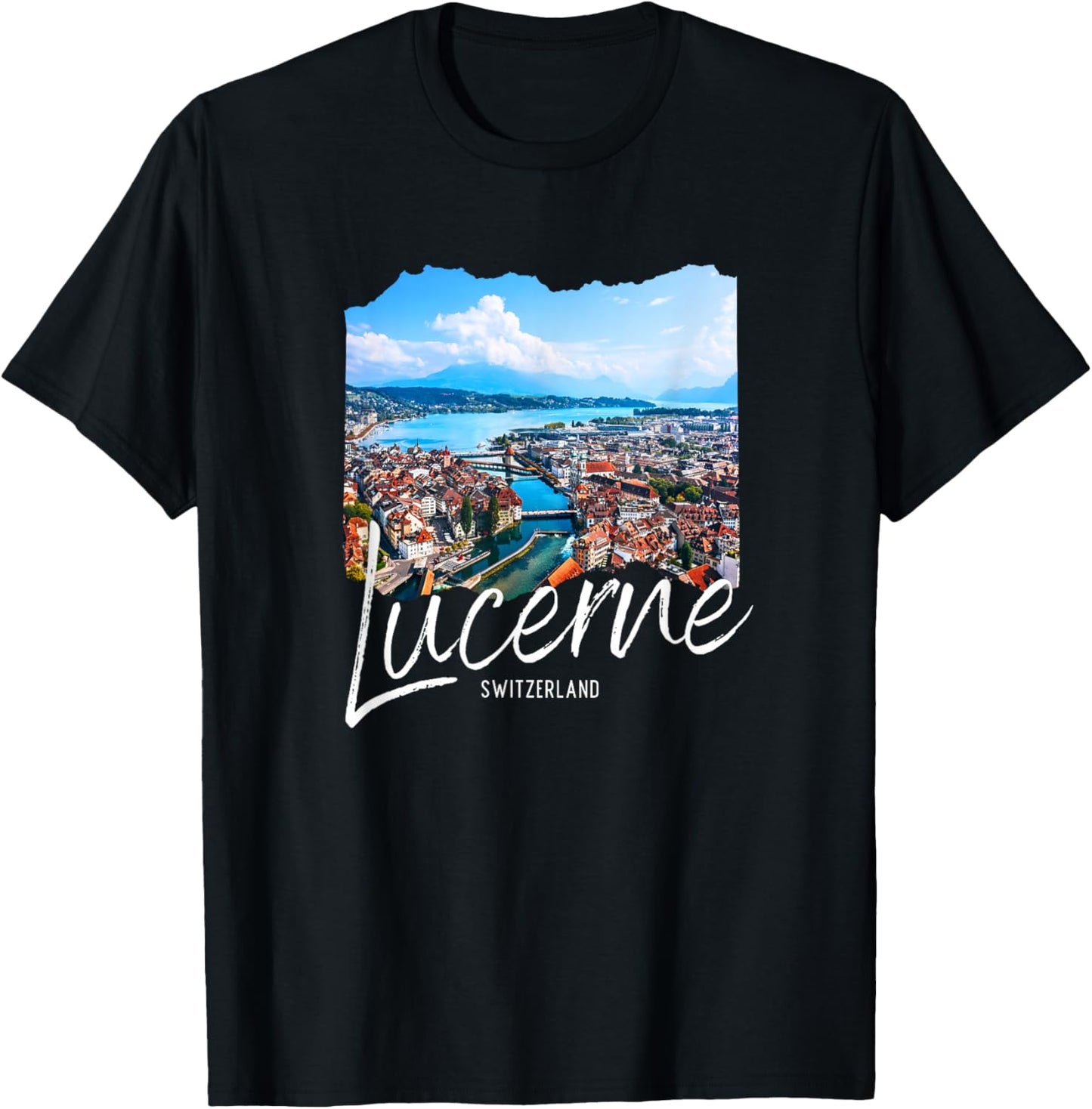 Lucerne Switzerland Souvenir Lucerne T-Shirt - T-Shirt | Black