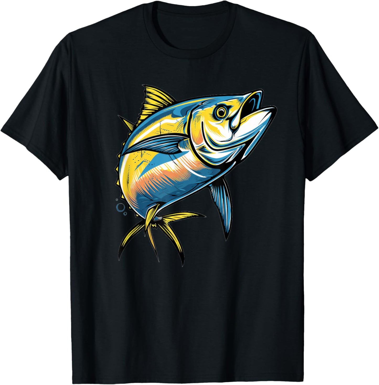 Yellowfin Tuna Design T-Shirt - T-Shirt | Black