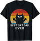 Best Cat Dad Ever - Funny Cat Gifts Men Women T-Shirt - T-Shirt | Black