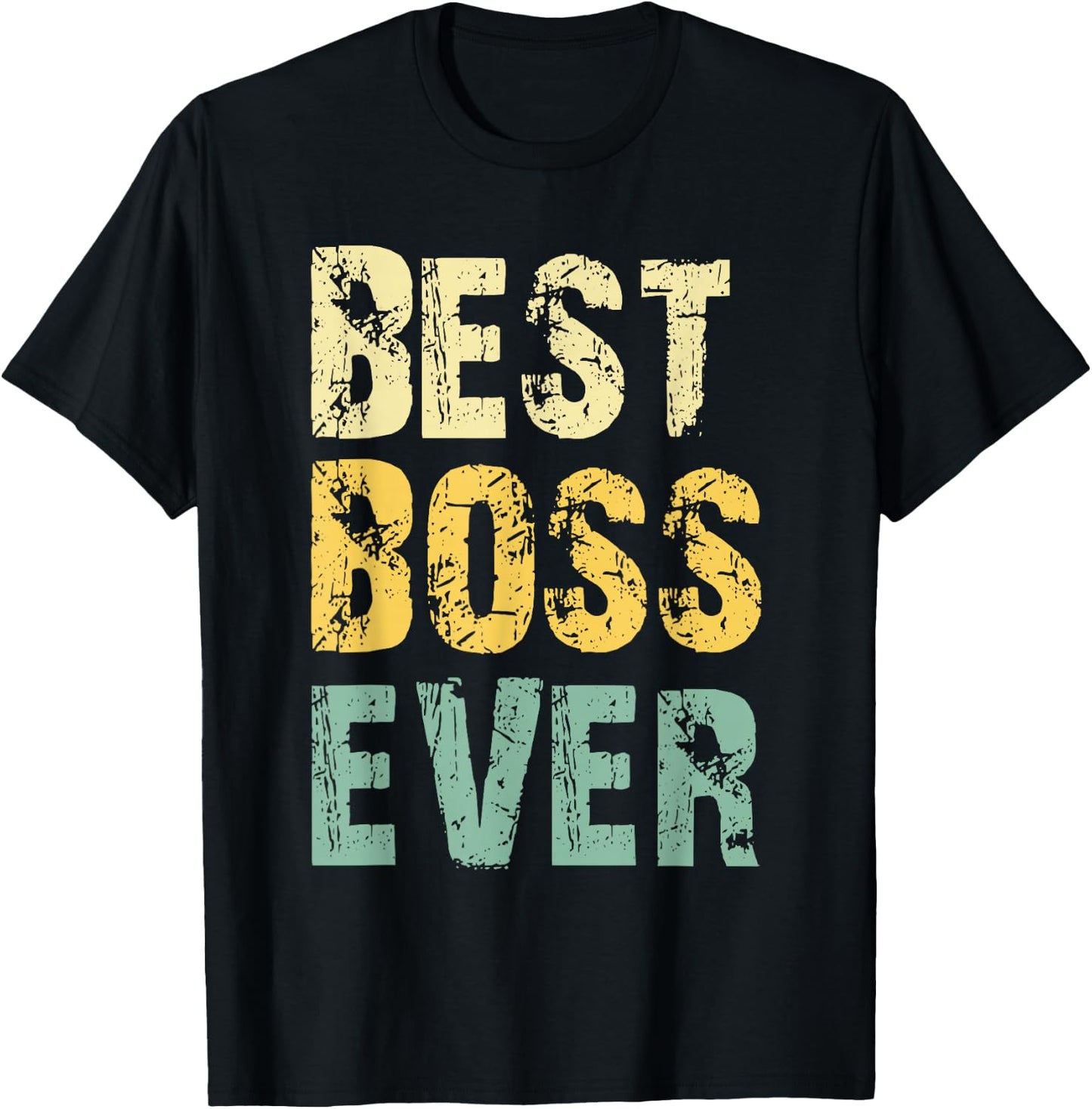 Best Boss Ever Retro Vintage Gift T-Shirt - T-Shirt | Black