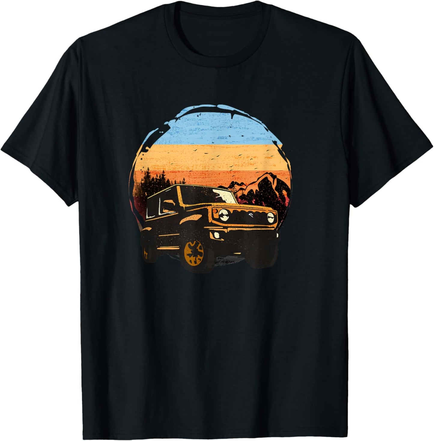 Retro-Vintage-Stil passend für Jimny GJ JB74 Fans Offroad T-Shirt - T-Shirt | Black