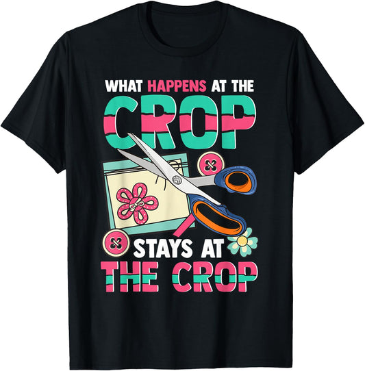 Scrapbook Crop Retreat Hand Crafting Scrapbooking Hobby Small T-Shirt - T-Shirt | Black