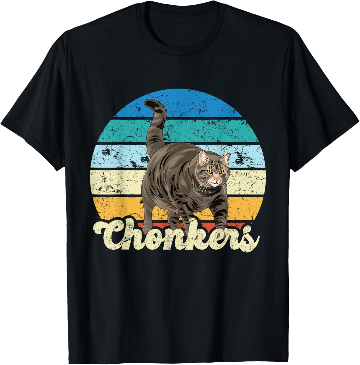 Chonkers Funny Chonk Cat Meme Chonky Boi T-Shirt - T-Shirt | Black