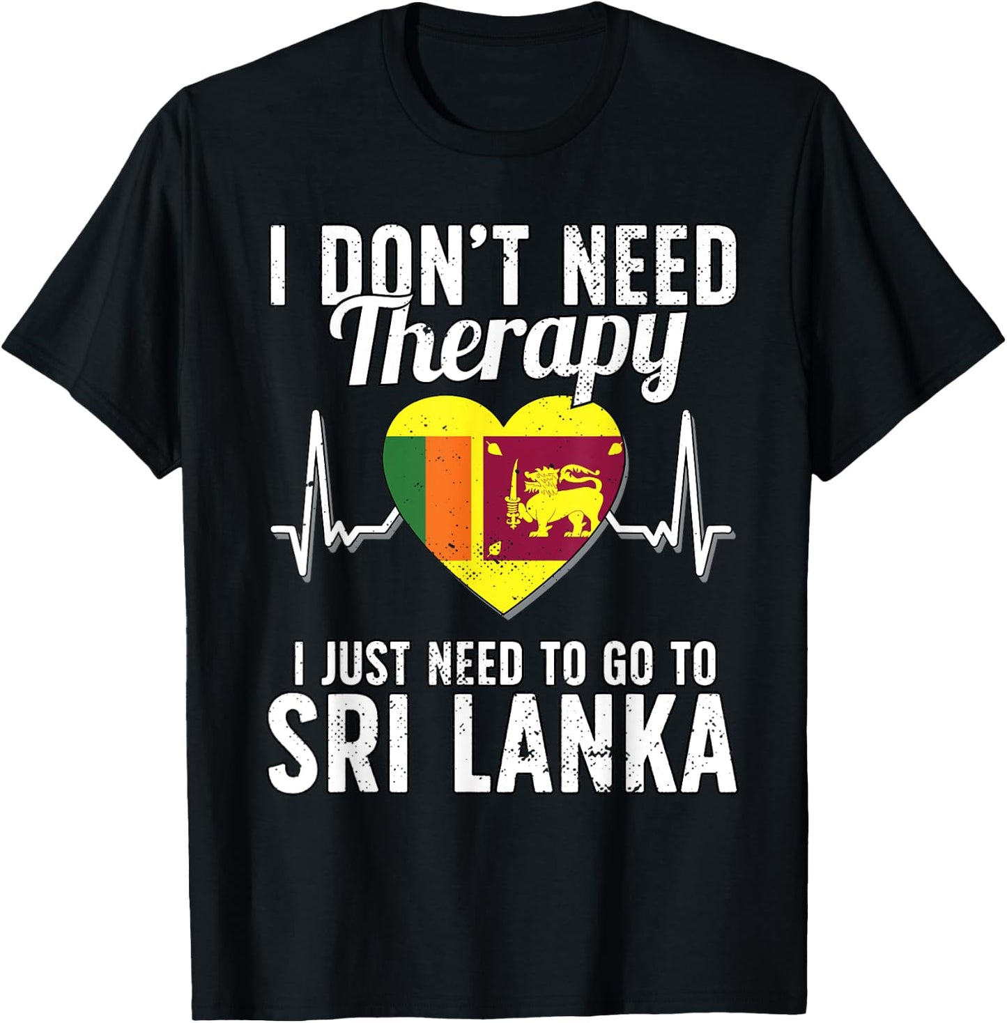 Sri Lanka Flag I Vacation Sri Lanka T-Shirt - T-Shirt | Black